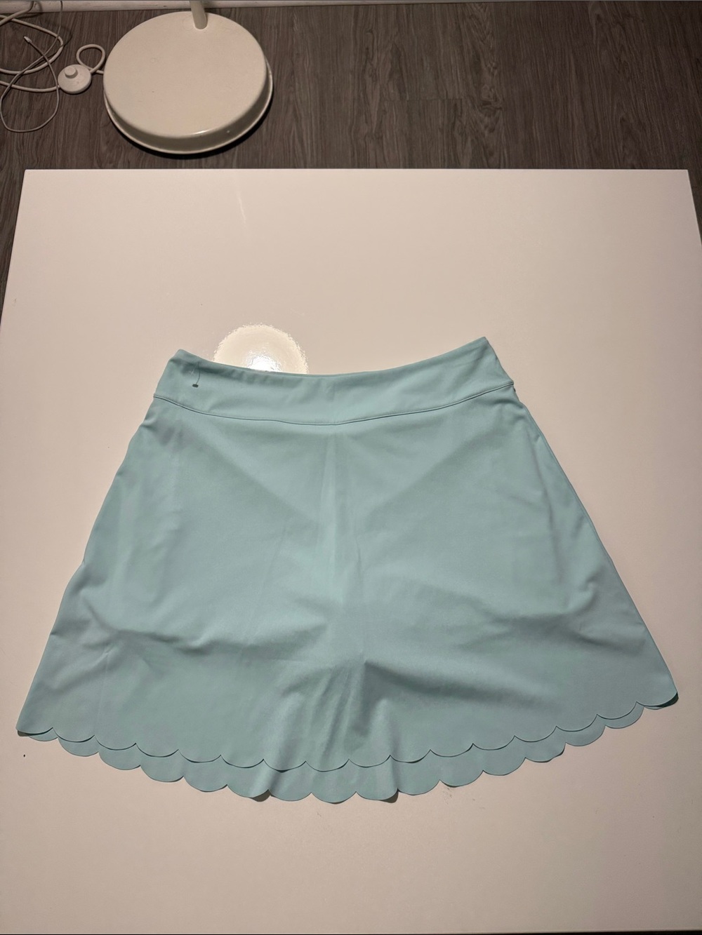 Vineyard Vines Aqua Scalloped Hem A-Line Skort Size L